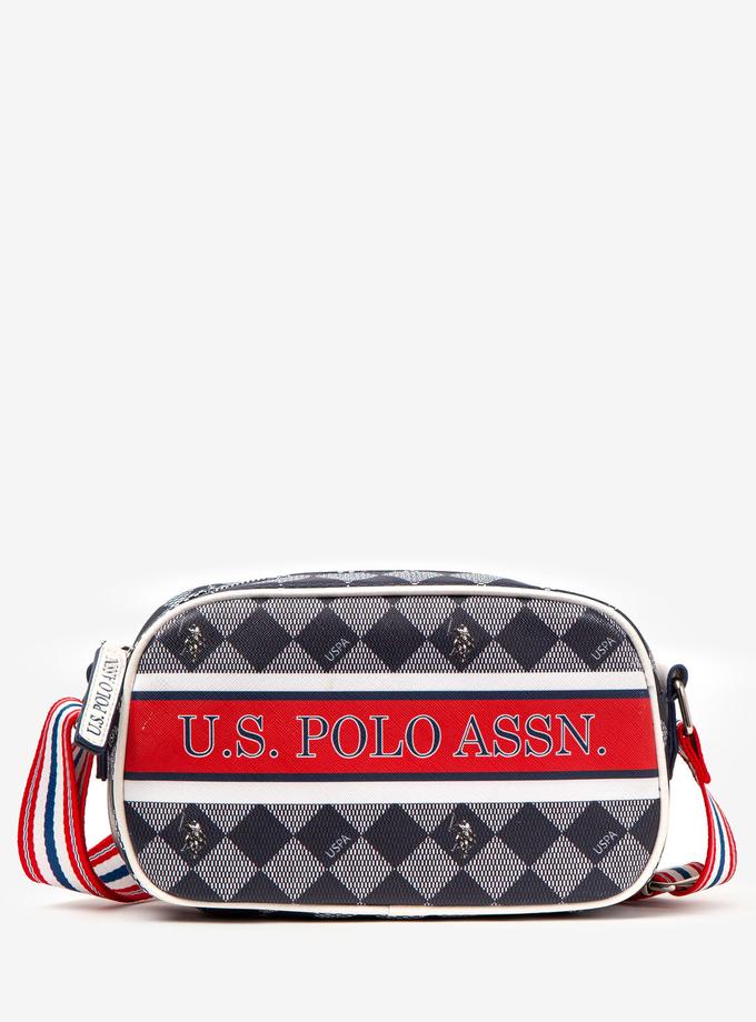 USPA DIAMOND STRIPE CROSSBODY BAG Same Day Delivery