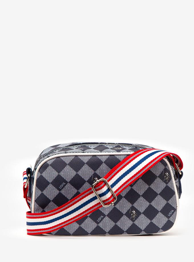 USPA DIAMOND STRIPE CROSSBODY BAG Same Day Delivery