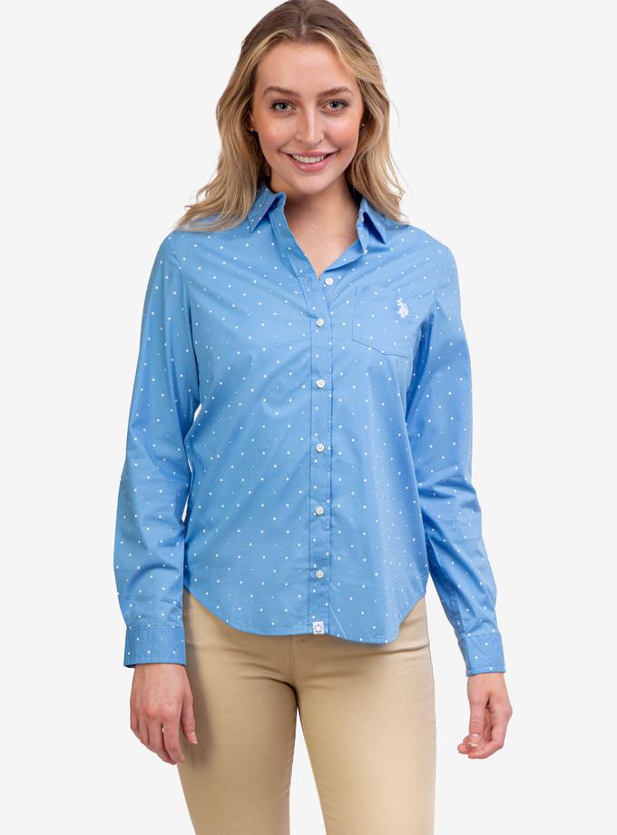 USPA DOT POPLIN LONG SLEEVE SHIRT Best Price