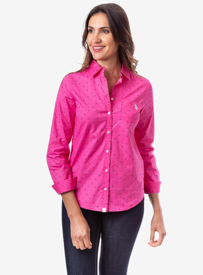 USPA DOT POPLIN LONG SLEEVE SHIRT Free shipping