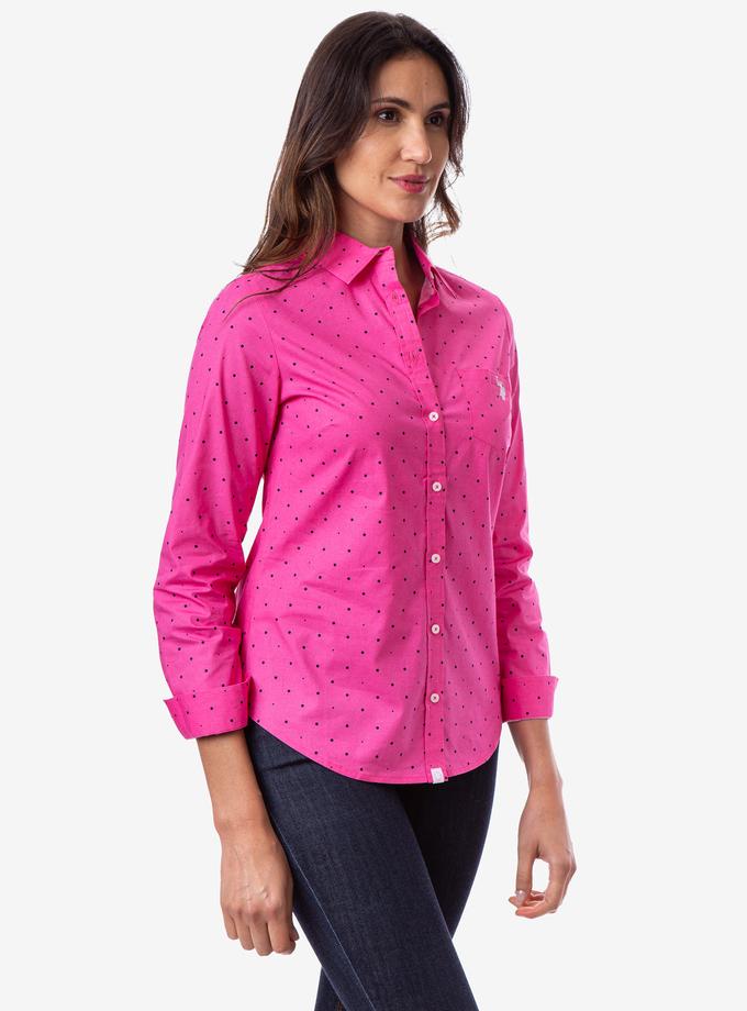 USPA DOT POPLIN LONG SLEEVE SHIRT Free shipping