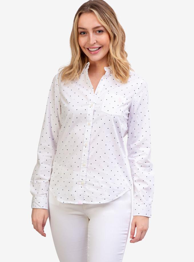 USPA DOT POPLIN LONG SLEEVE SHIRT On Sale