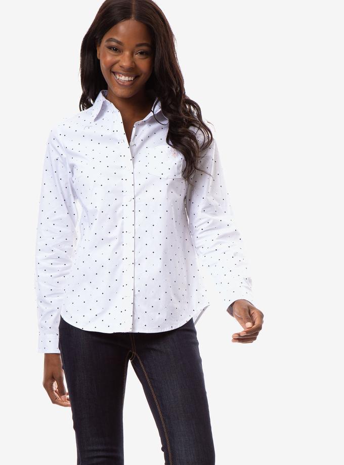 USPA DOT POPLIN LONG SLEEVE SHIRT On Sale