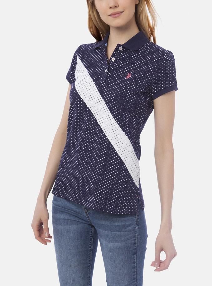 USPA DOT PRINT DIAGONAL STRIPE POLO SHIRT Same Day Delivery