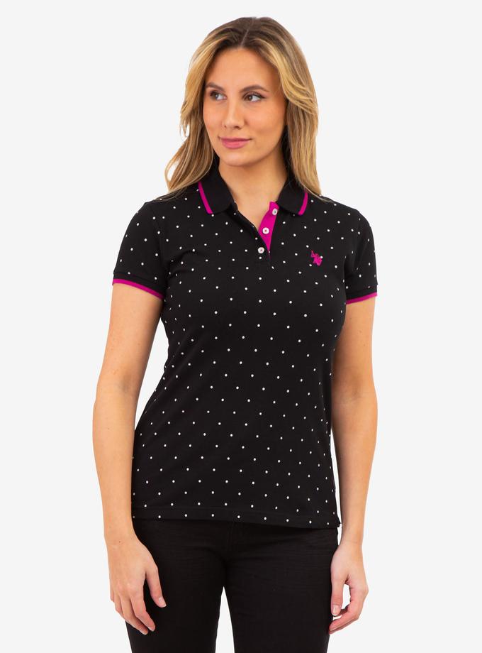 USPA DOT PRINT PIQUE POLO SHIRT For Sale