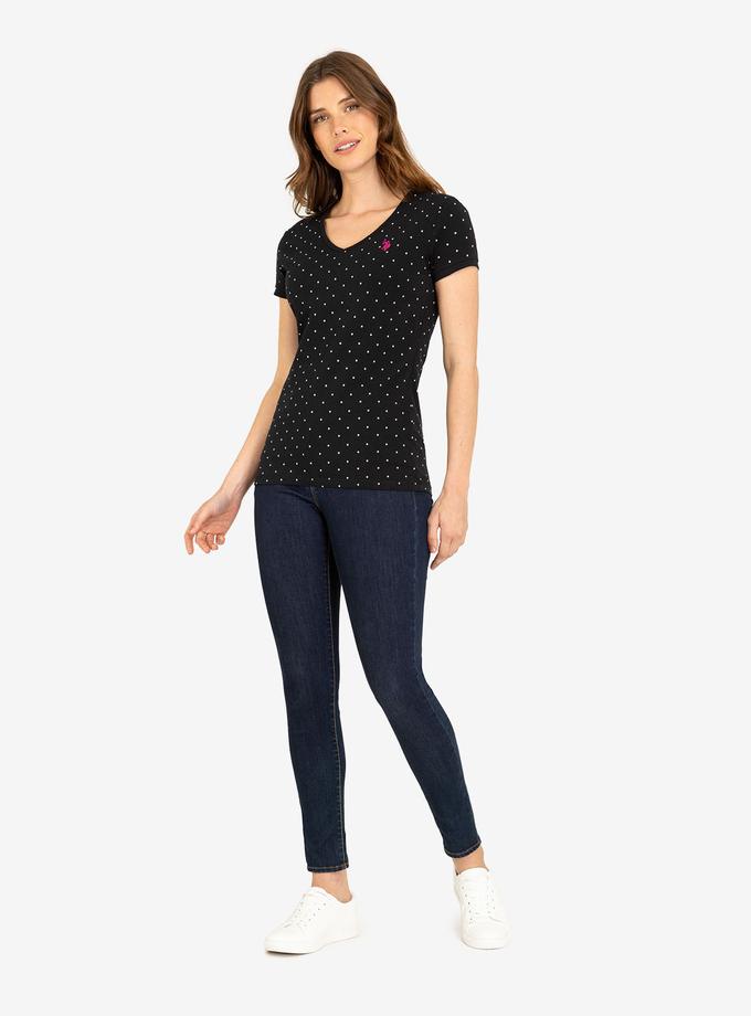 USPA DOT V-NECK T-SHIRT Same Day Delivery