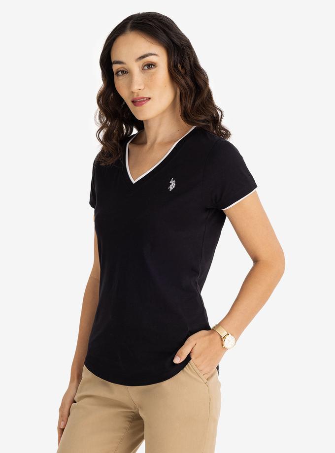 USPA DOUBLE BAND V-NECK T-SHIRT Free shipping