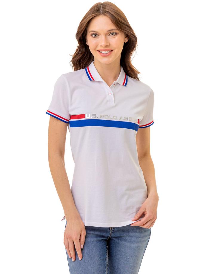 USPA DUAL SIGNATURE STRIPE POLO SHIRT On Sale