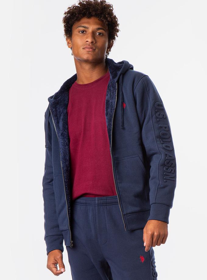 USPA EMBOSSED LOGO SHERPA HOODIE Best Buy