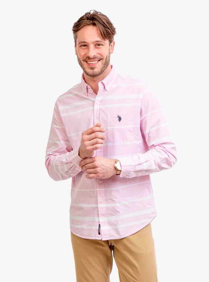 USPA END ON END HORIZONTAL STRIPE SHIRT High Quality