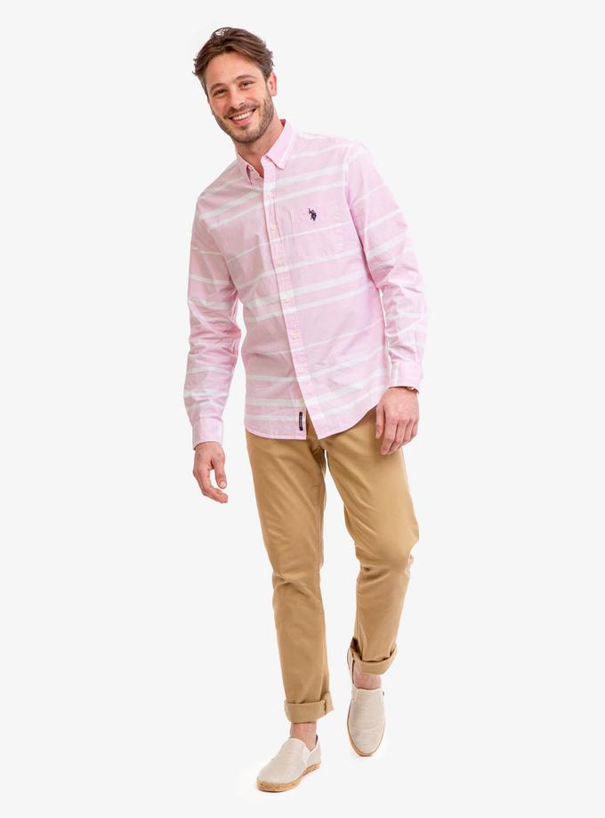 USPA END ON END HORIZONTAL STRIPE SHIRT High Quality