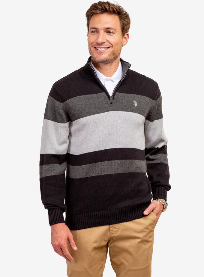 USPA ENGINEER STRIPE 1/4 ZIP SWEATER Best Buy