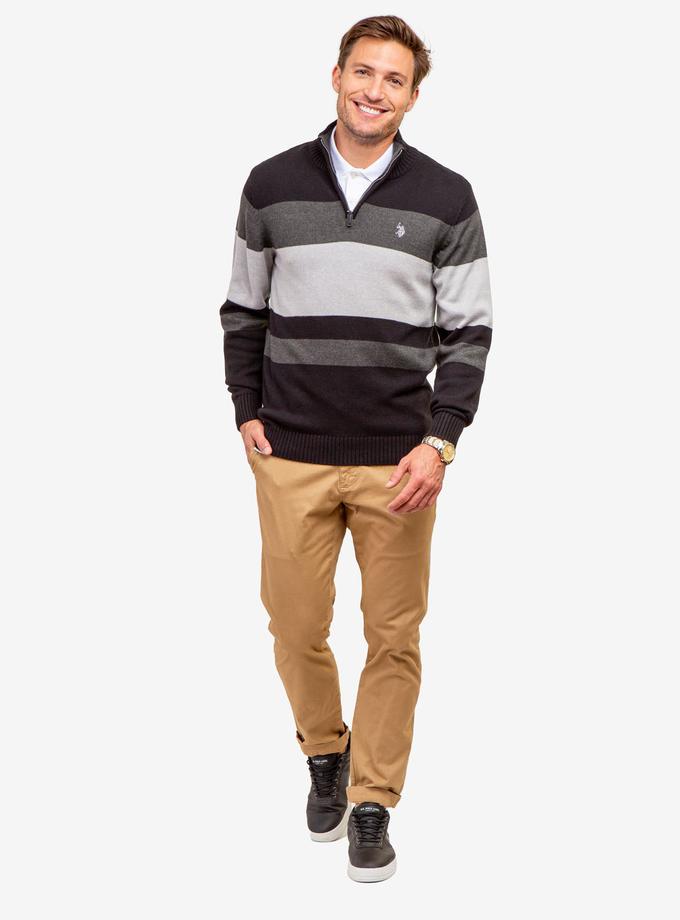 USPA ENGINEER STRIPE 1/4 ZIP SWEATER Best Buy