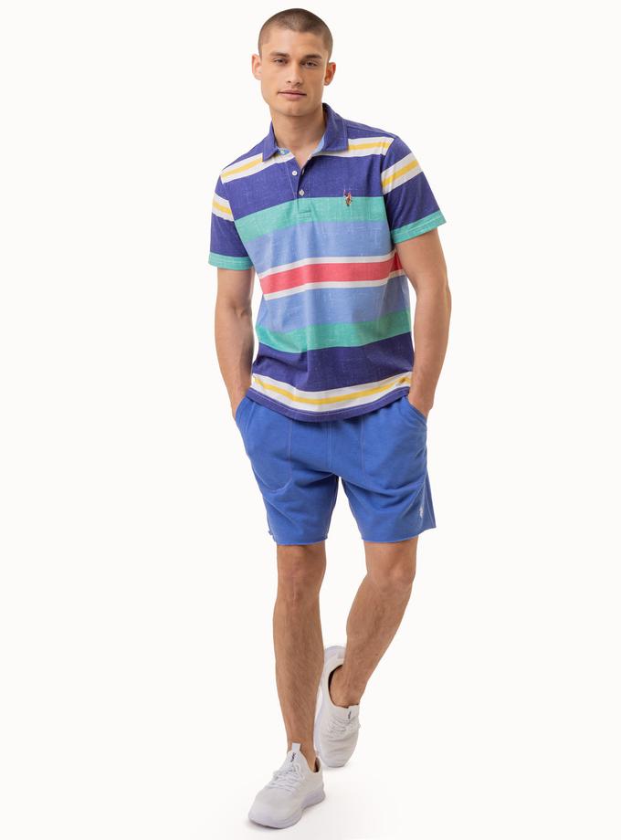 USPA ENGINEERED STRIPE MULTICOLOR LOGO POLO SHIRT Best Buy