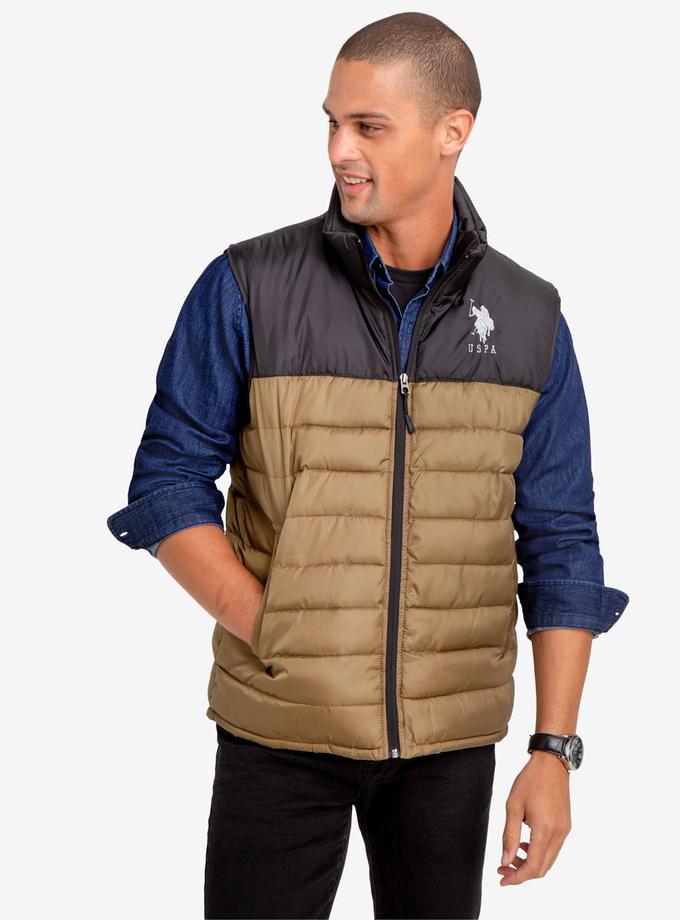 USPA ESSENTIAL COLORBLOCK PUFFER VEST Best Price