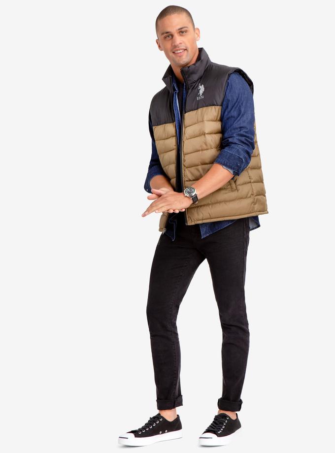 USPA ESSENTIAL COLORBLOCK PUFFER VEST Best Price