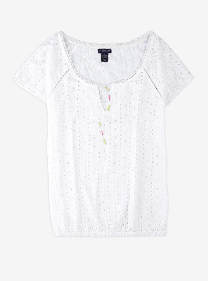 USPA EYELET PEASANT TOP New Arrival