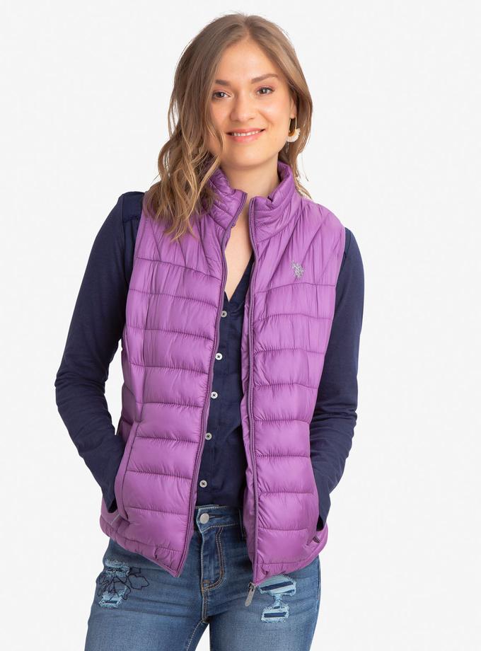 USPA FAUX FUR LINED PUFFER VEST Best Buy