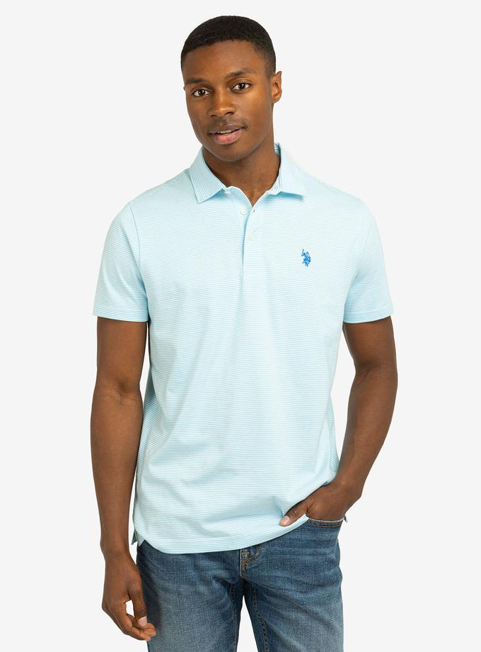 USPA FEEDER STRIPE JERSEY POLO SHIRT Best Price