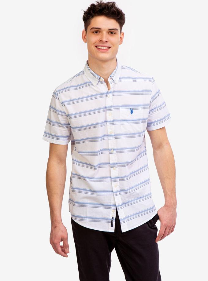 USPA FINE SLUB HORIZONTAL STRIPE SHIRT New Arrival