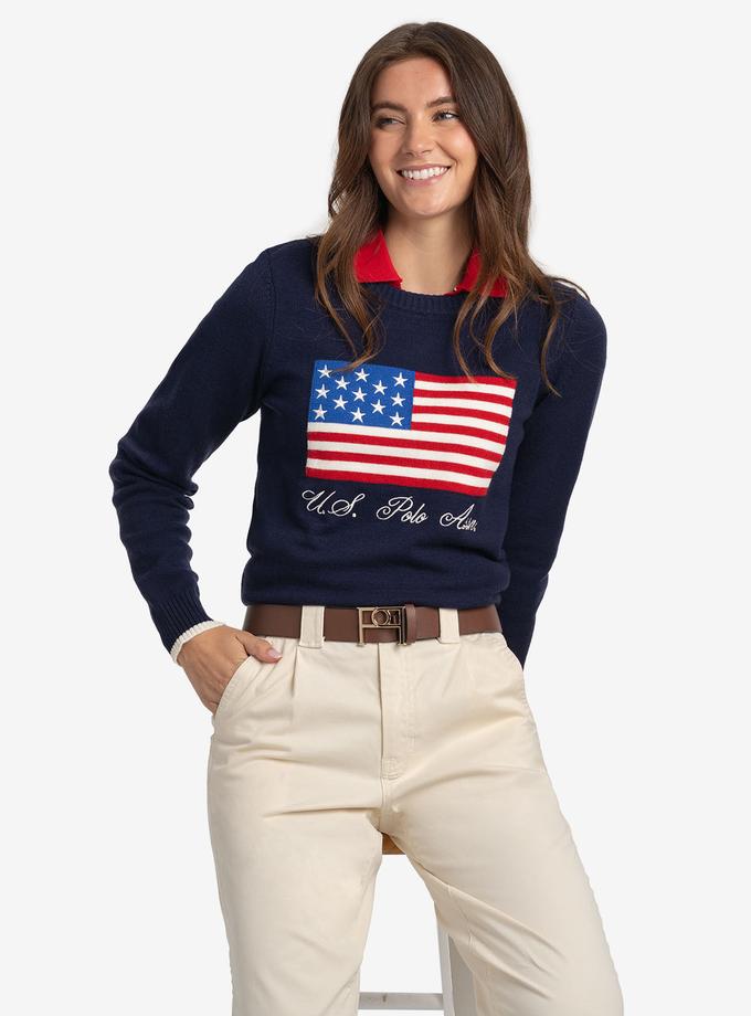 USPA FLAG CREW NECK SWEATER On Sale