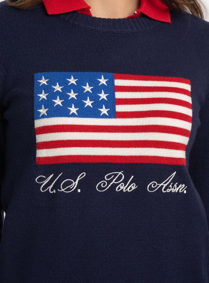 USPA FLAG CREW NECK SWEATER On Sale