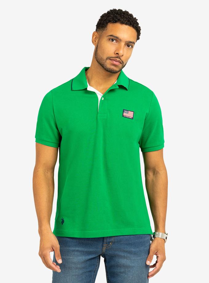 USPA FLAG PIQUE POLO SHIRT WITH UNDER COLLAR DETAIL Best Seller