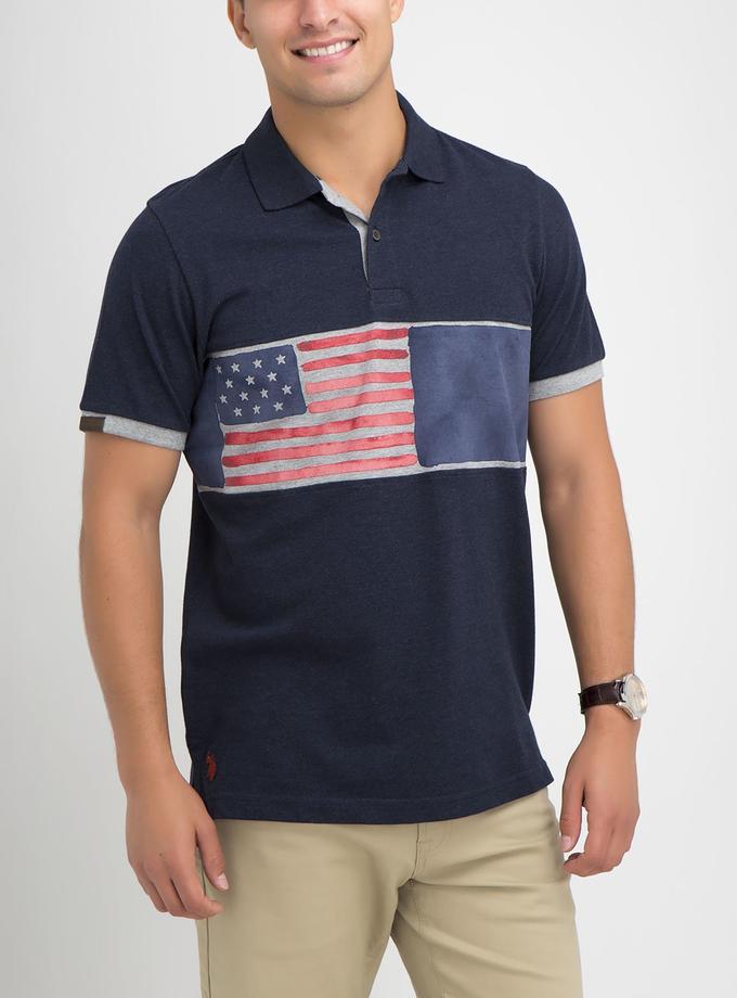 USPA FLAG PRINT POLO SHIRT Best Price