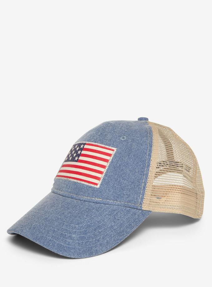 USPA FLAG PRINT TRUCKER CAP High Quality