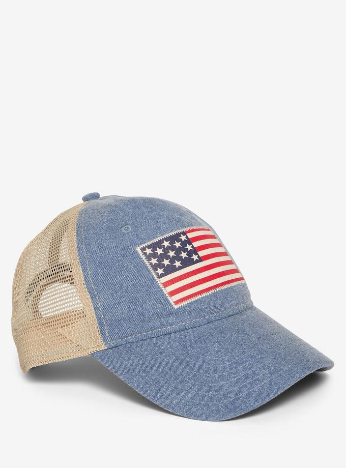 USPA FLAG PRINT TRUCKER CAP High Quality