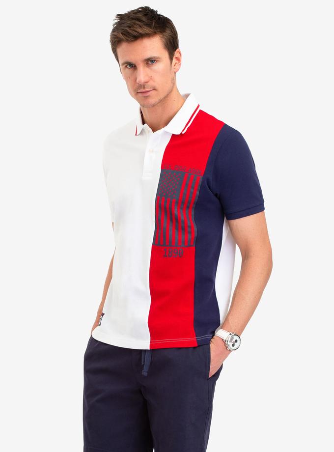 USPA FLAG VERTICAL STRIPE POLO SHIRT Best Buy