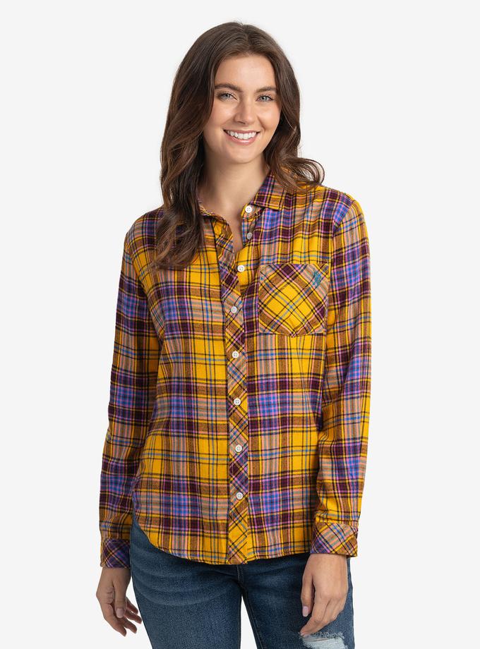 USPA FLANNEL PLAID LONG SLEEVE SHIRT Best Buy