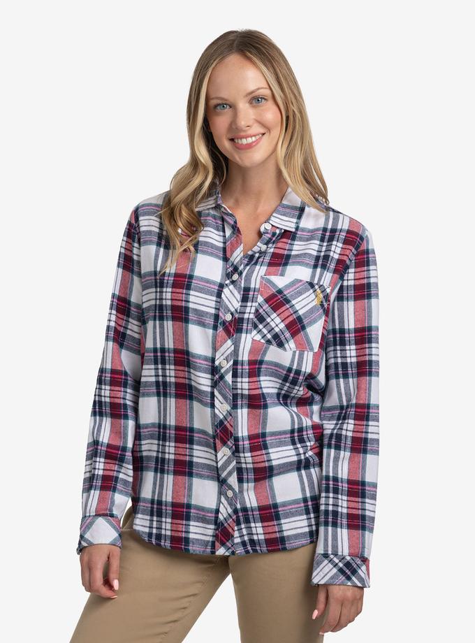 USPA FLANNEL PLAID LONG SLEEVE SHIRT Same Day Delivery