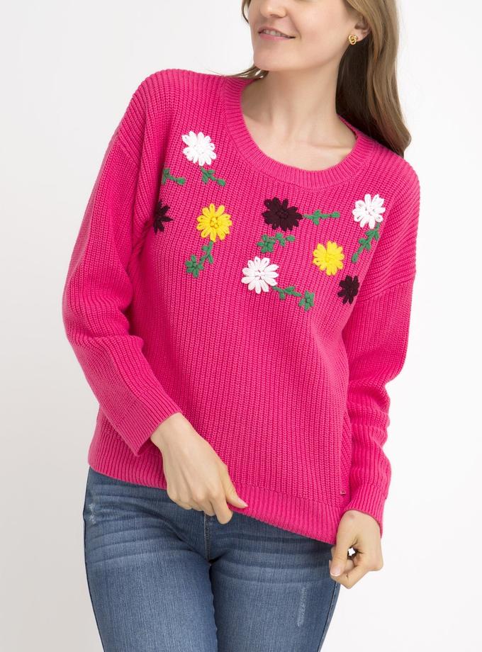 USPA FLORAL EMBROIDERED SWEATER On Sale