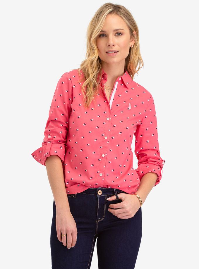 USPA FLORAL PRINT LONG SLEEVE SHIRT Same Day Delivery