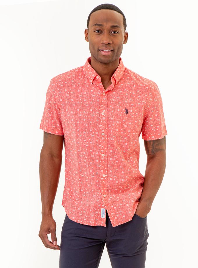 USPA FLORAL PRINT SHORT SLEEVE SHIRT WITH POCKET Best Seller