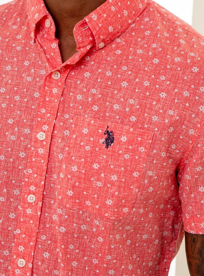 USPA FLORAL PRINT SHORT SLEEVE SHIRT WITH POCKET Best Seller