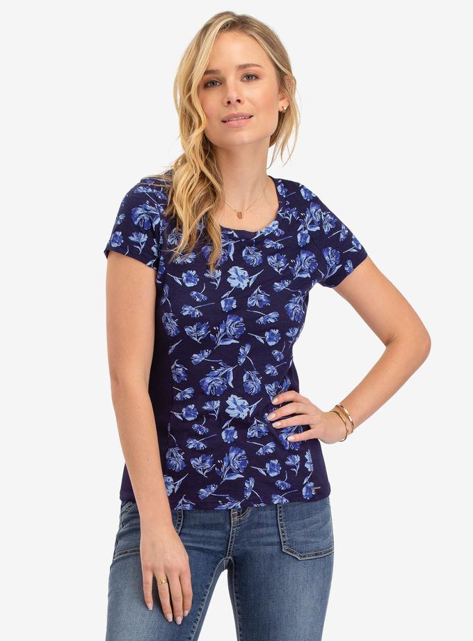 USPA FLORAL PRINT SIDE RIB TOP For Sale