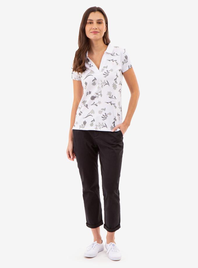 USPA FLORAL PRINT SPLIT NECK POLO SHIRT On Sale