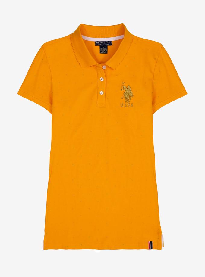 USPA FOIL DOT SCALLOP COLLAR POLO SHIRT For Sale