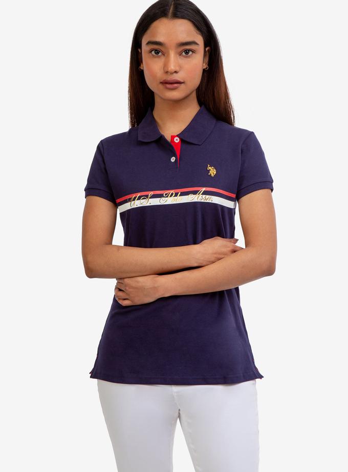 USPA FOIL SCRIPT LOGO POLO SHIRT For Sale