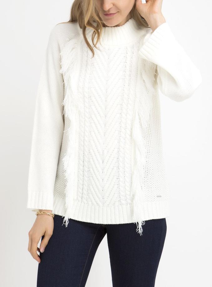 USPA FRINGE MOCK NECK SWEATER New Arrival