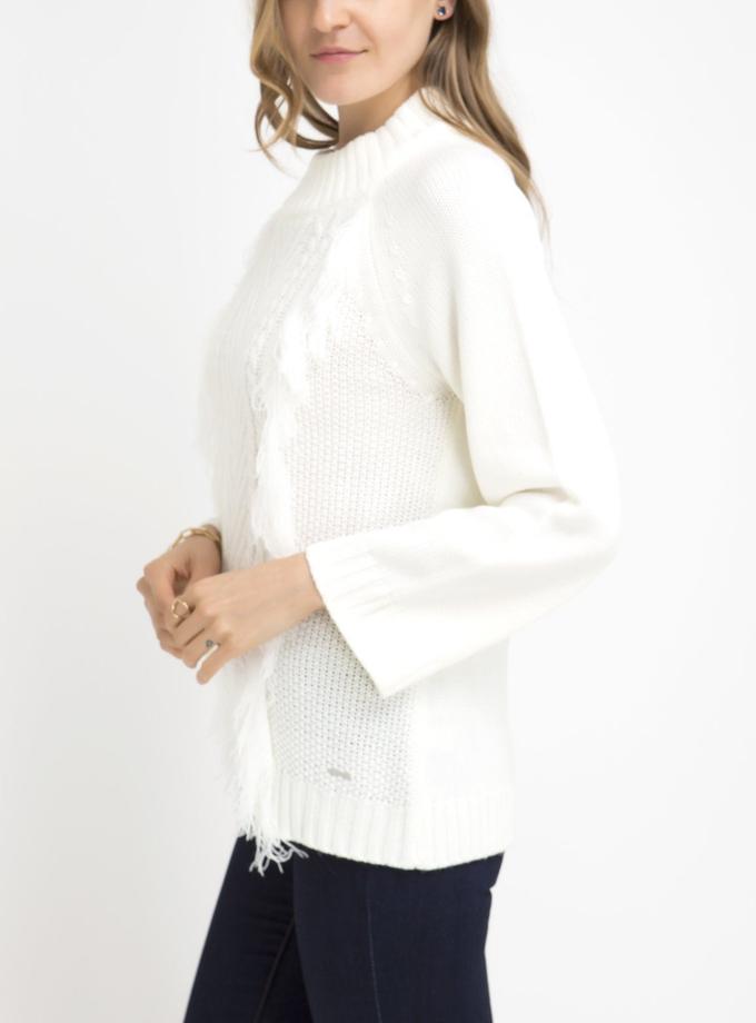 USPA FRINGE MOCK NECK SWEATER New Arrival