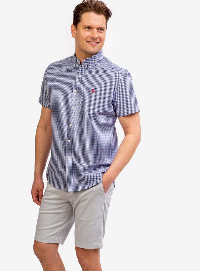 USPA GINGHAM OXFORD SHORT SLEEVE SHIRT For Sale