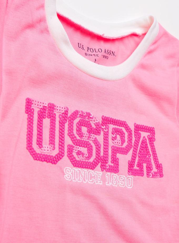 USPA GIRLS 2 PIECE SET - TEE & LEGGINGS New Arrival