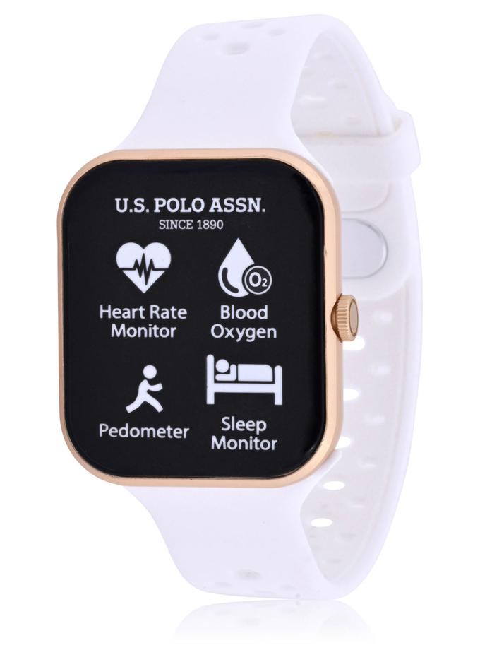 USPA GOLDTONE AND WHITE SMARTWATCH For Sale