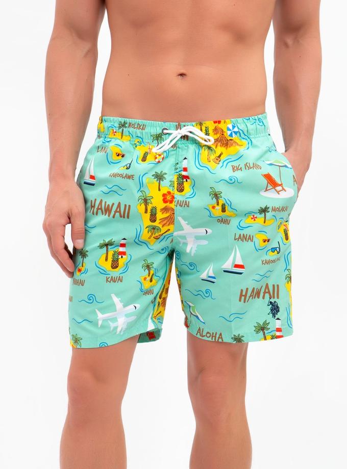 USPA HAWAII MAP SWIM TRUNKS Free shipping