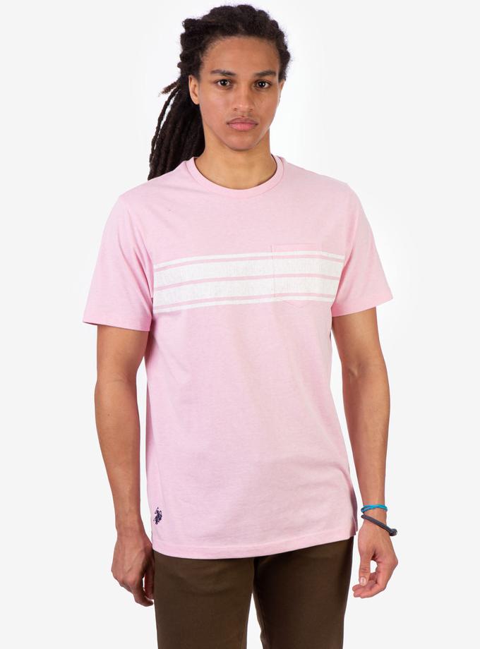 USPA HEATHER PATCH POCKET T-SHIRT On Sale