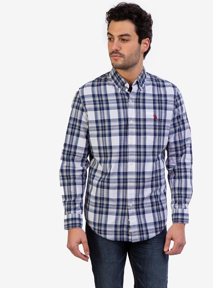 USPA HEATHER POPLIN PLAID LONG SLEEVE SHIRT Best Price