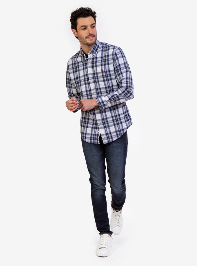 USPA HEATHER POPLIN PLAID LONG SLEEVE SHIRT Best Price